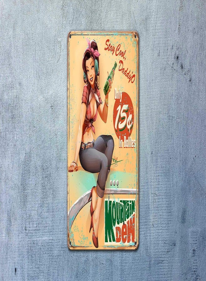 KENSILO Vintage Metal Signs Mountain Dew Chic Art Wall Decor Home Yard Signs Bar Hotel Cafe Pub 8 x 12 inches - Image 3